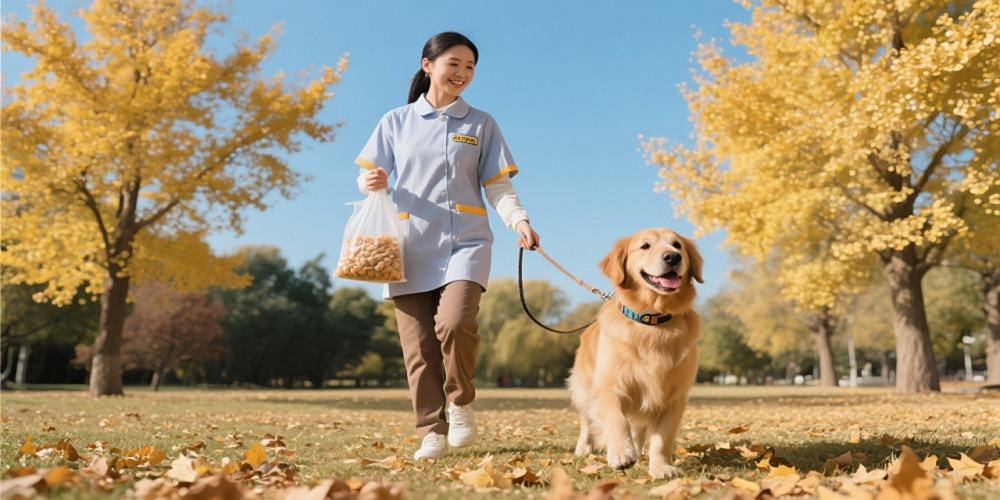 北京十月阳光宠物照顾保姆,负责宠物日常喂食与遛弯