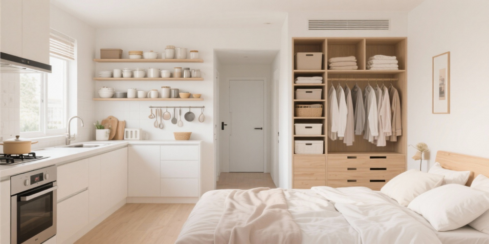 不同空间的整理收纳重点:厨房、卧室、衣柜