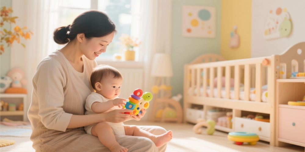 十月阳光育儿嫂,会根据宝宝月龄调整早教开发内容