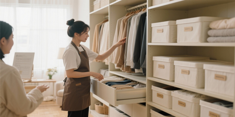 家政培训:整理收纳师衣橱收纳实操教学